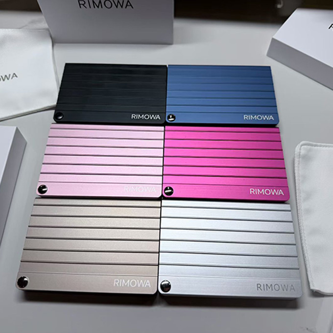 rimowa original grooved aluminum card holder